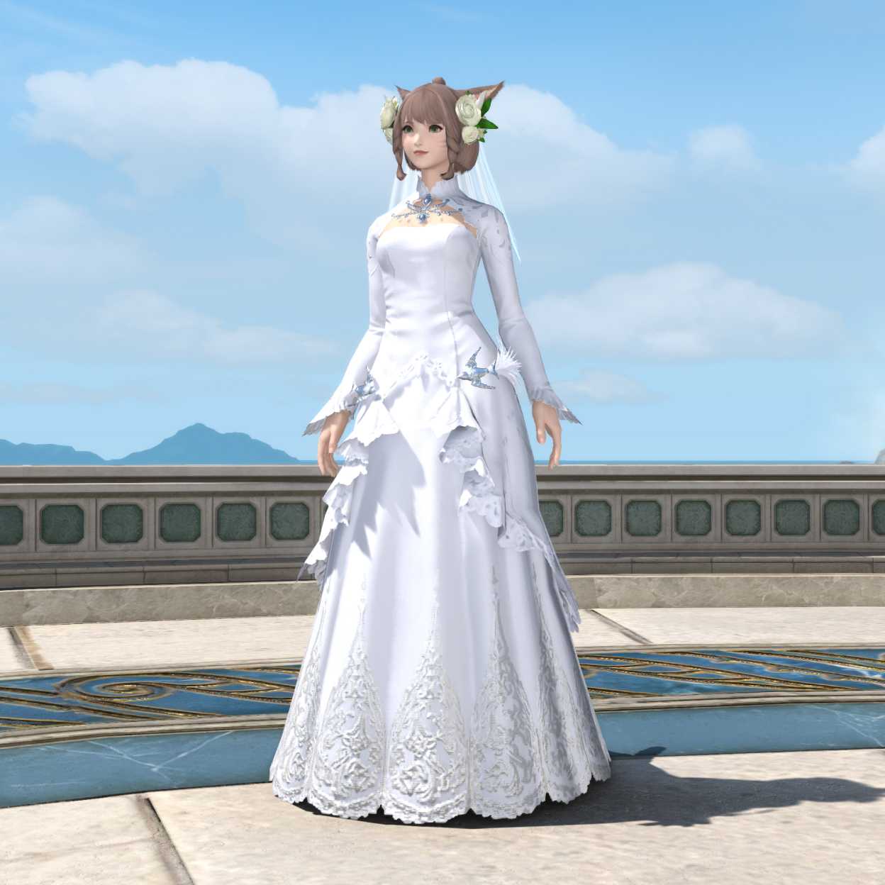 À l'extérieur de la chapelle d'ivoire